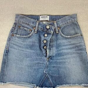 AGOLDE Blue Denim Skirt